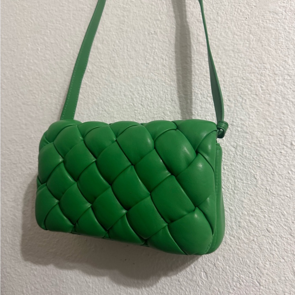 JW PEI Green Quilted Shoulder Bag
